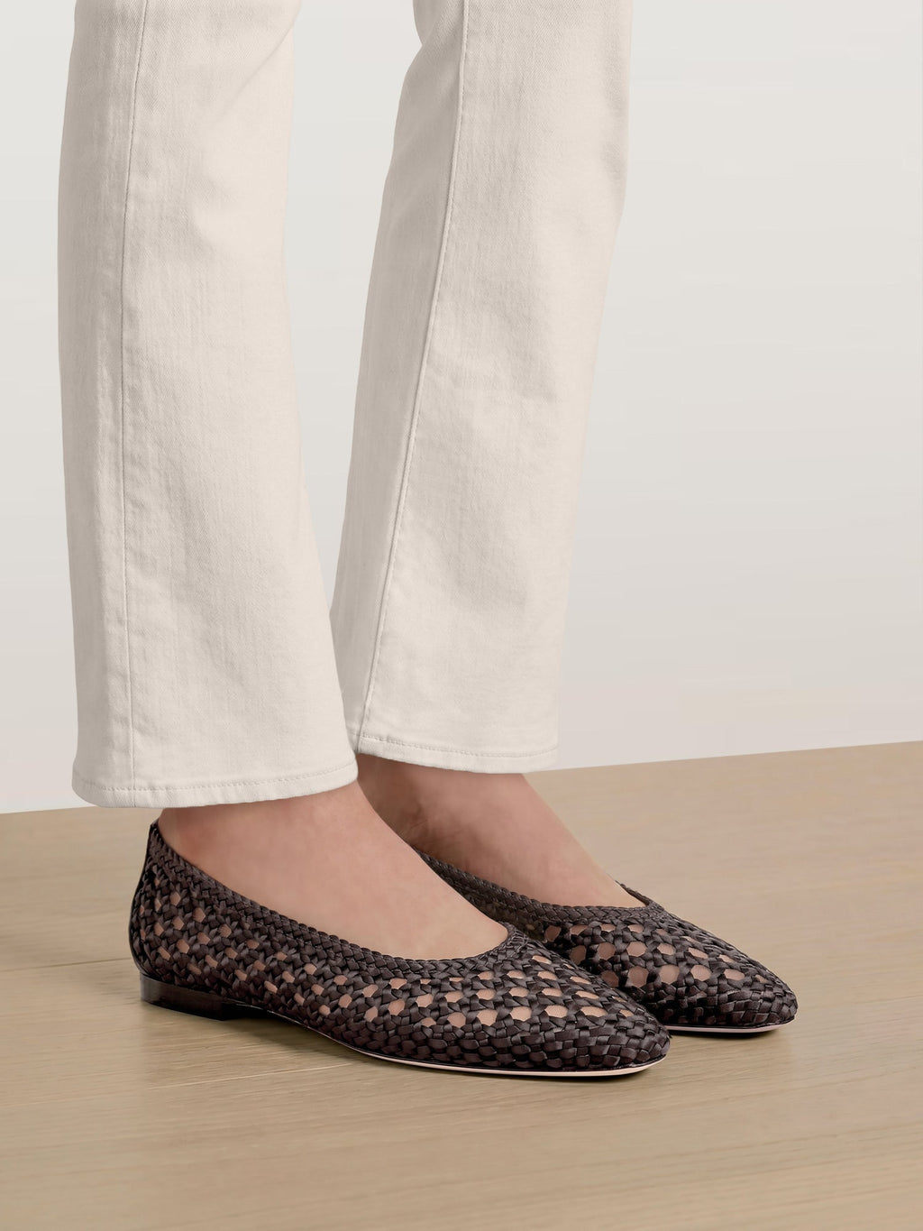 Cienna ballerines tissées en satin