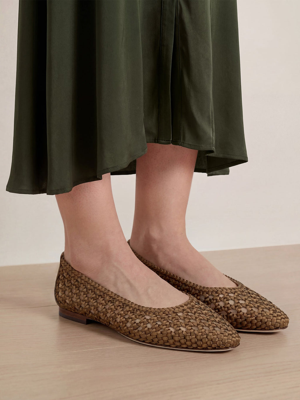 Cienna ballerines tissées en satin