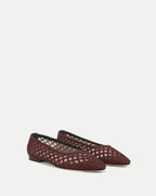 Cienna ballerines tissées en satin