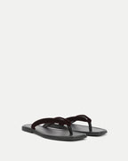 Clea Velvet Flip-Flop Sandal