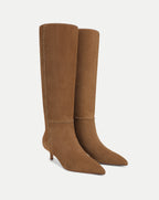 Lisa Whipstitch Kitten-Heel Boot