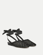 Mules en satin tissé Malia