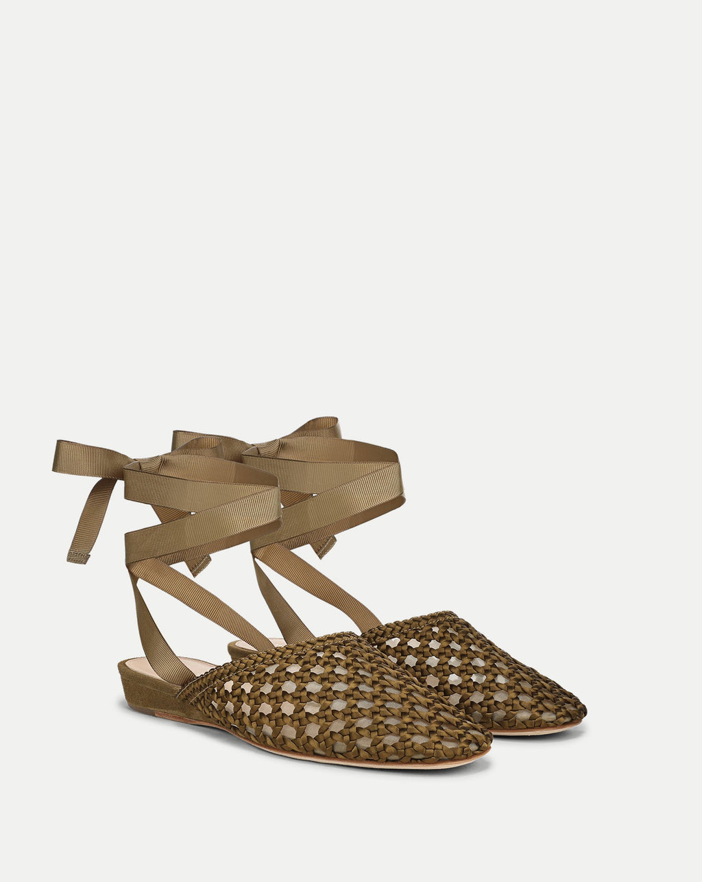 Mules en satin tissé Malia