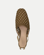 Mules en satin tissé Malia