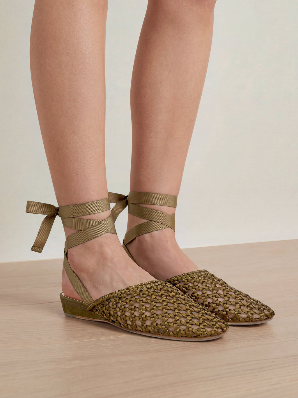 Mules en satin tissé Malia