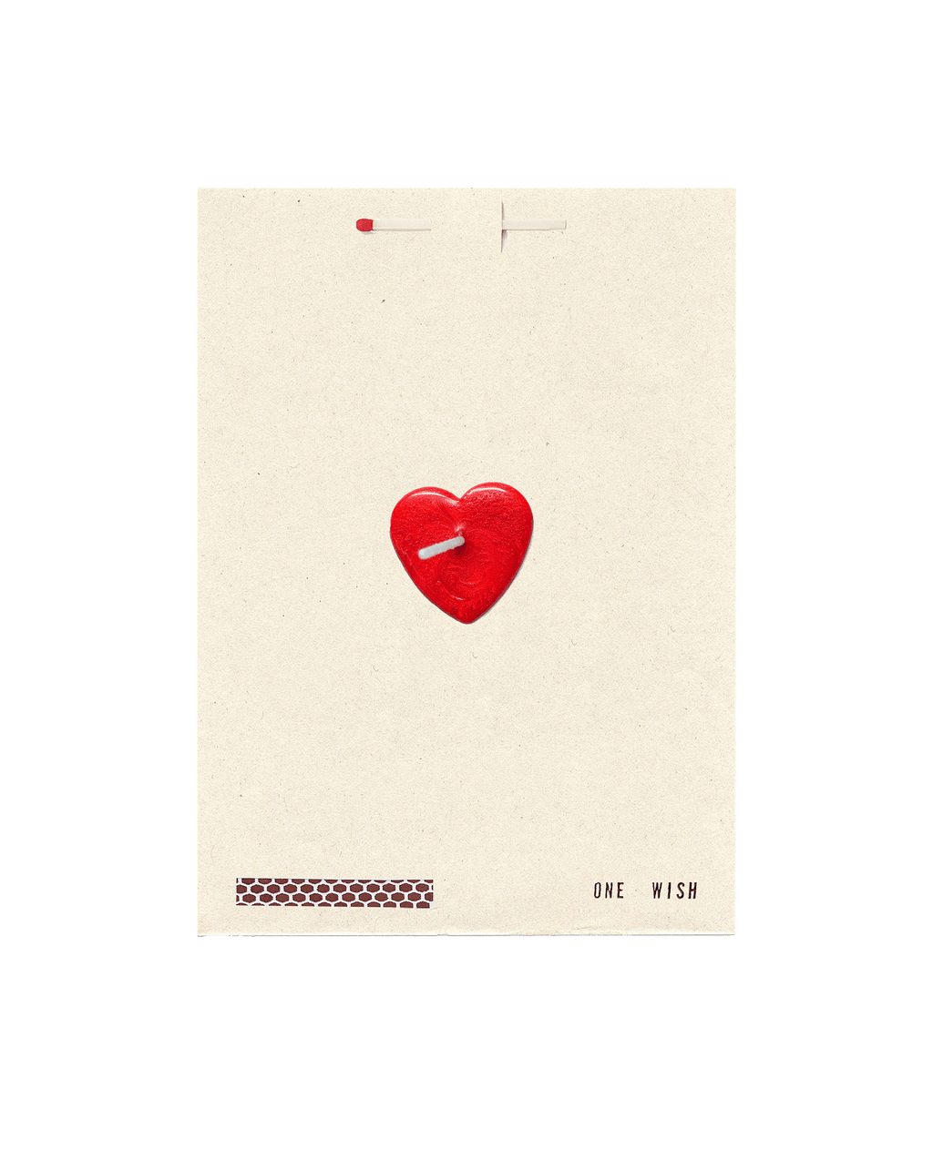 Carte de vœux Cœur Rouge