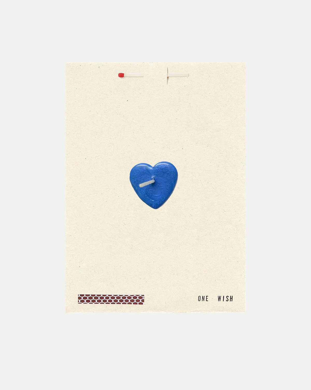Blue Heart Wish Card