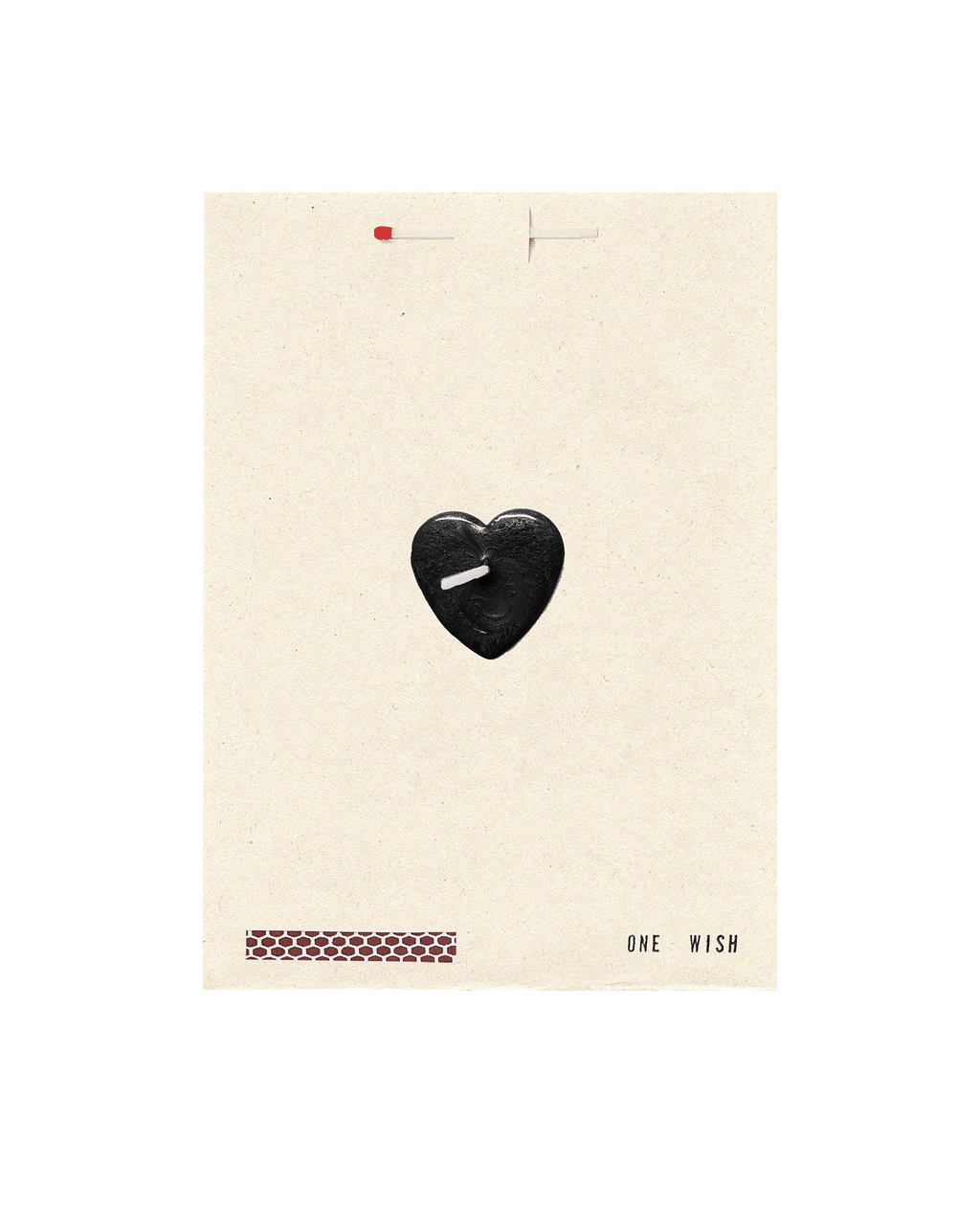 Black Heart Wish Card