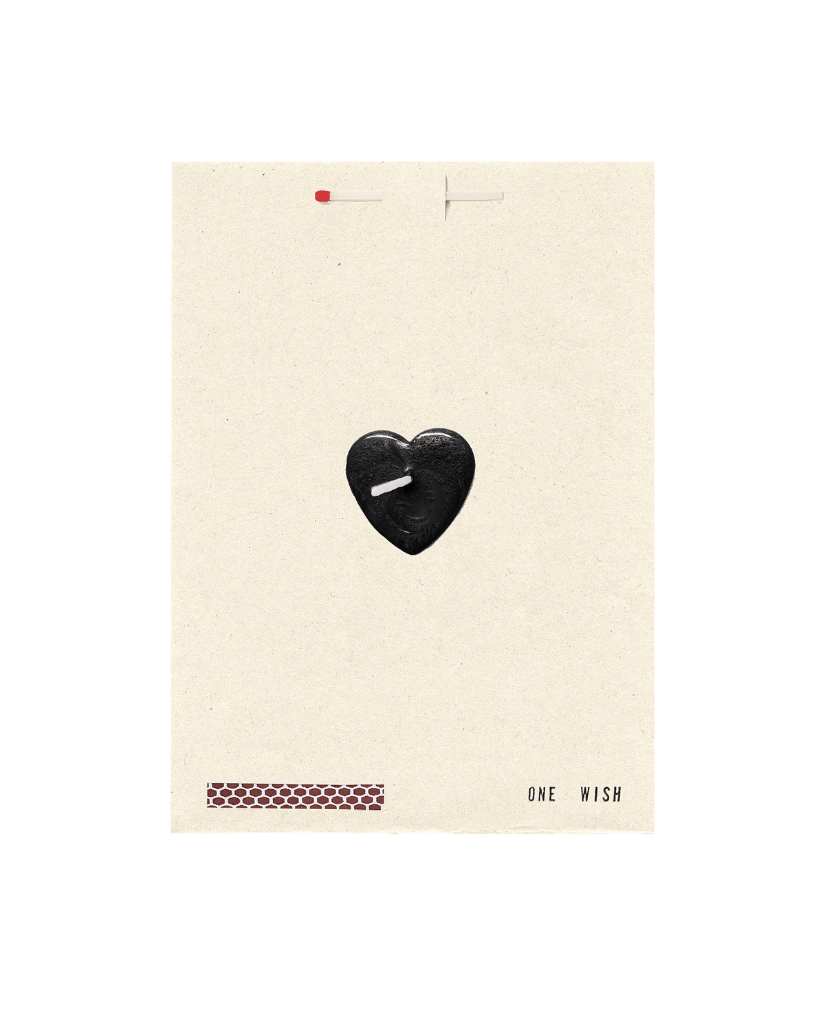 Black Heart Wish Card