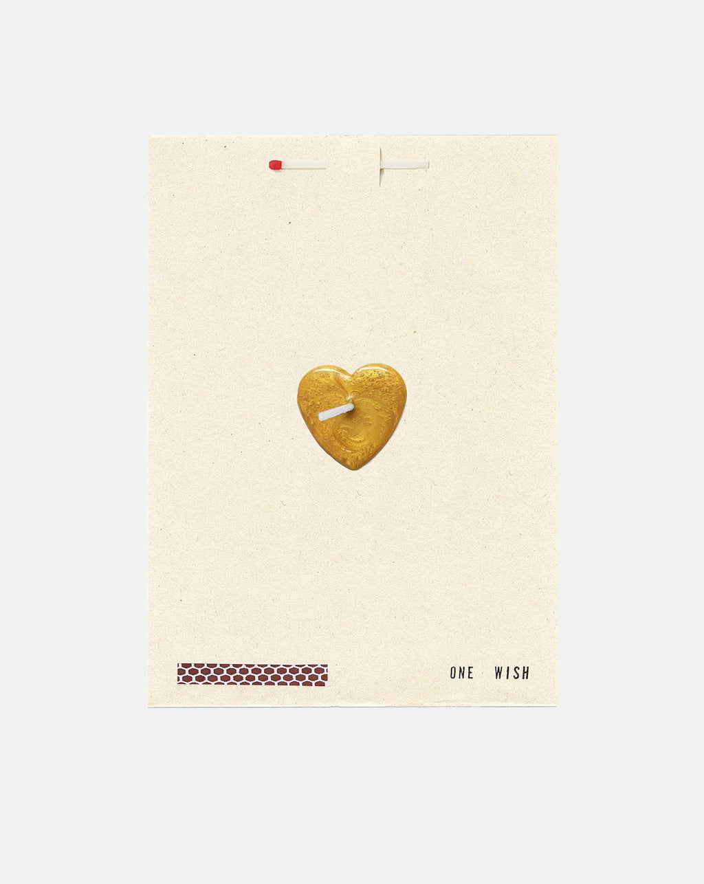 Gold Heart Wish Card
