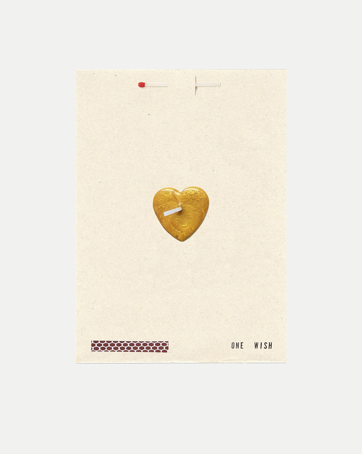 Gold Heart Wish Card