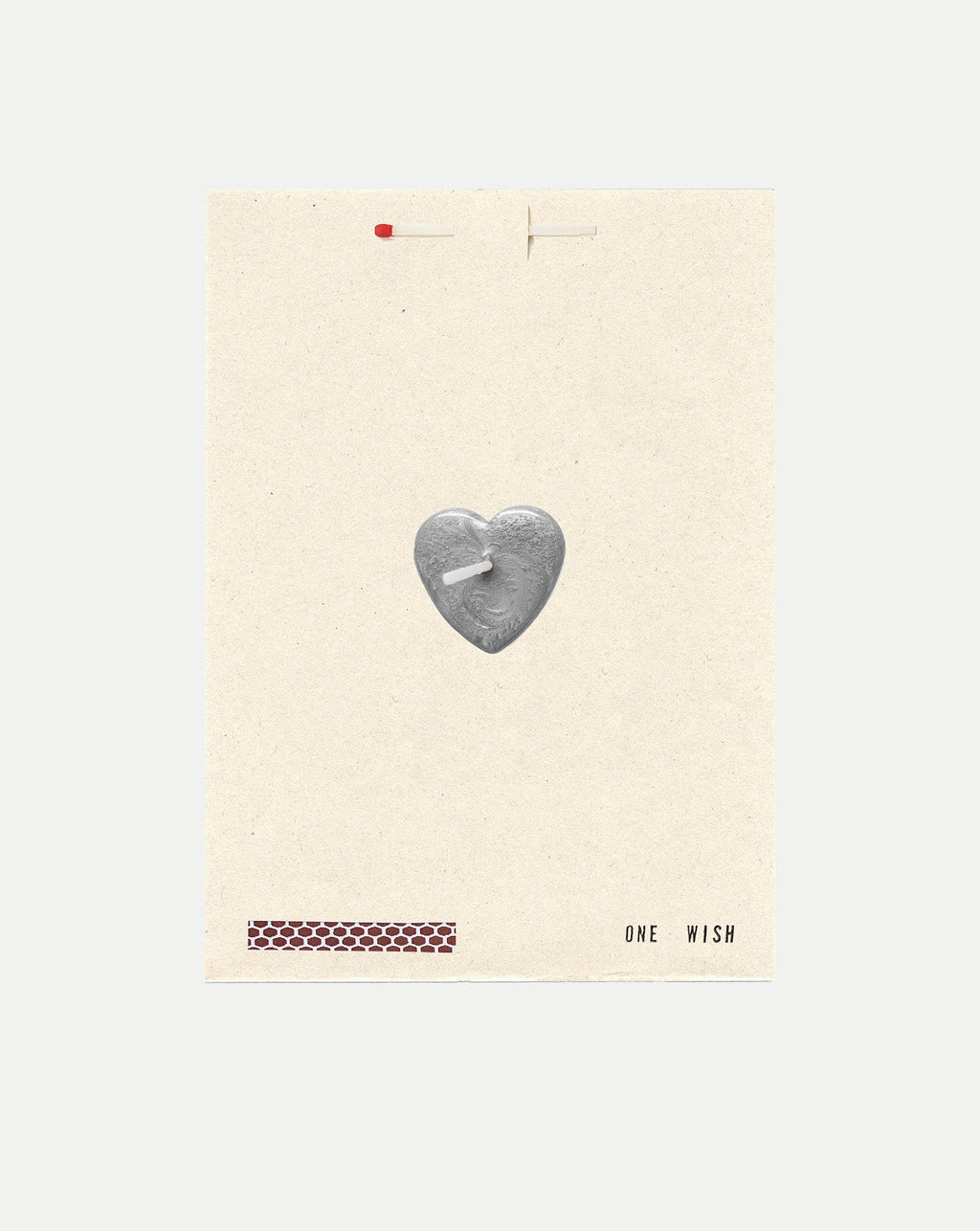Silver Heart Wish Card