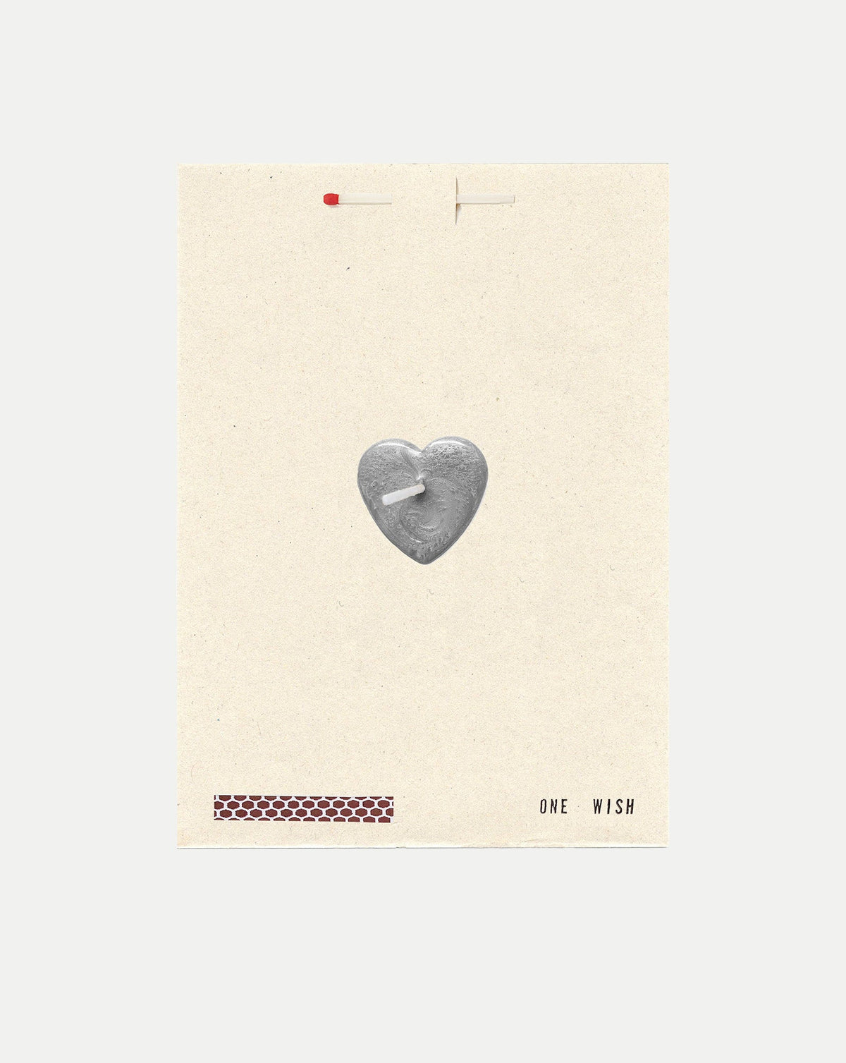 Silver Heart Wish Card