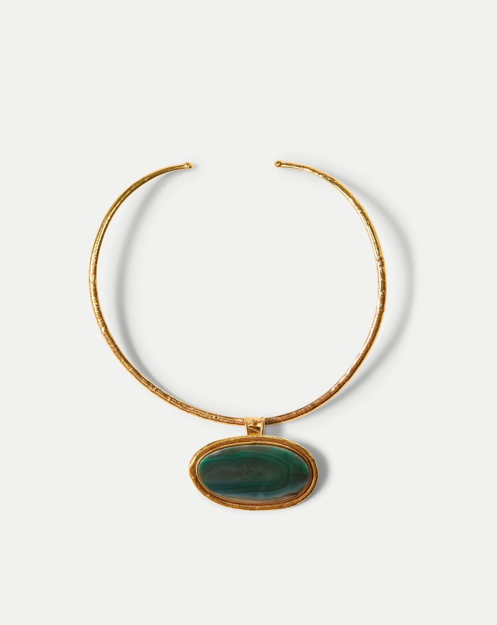 Collier Dakota en agate verte