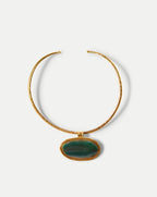 Collier Dakota en agate verte