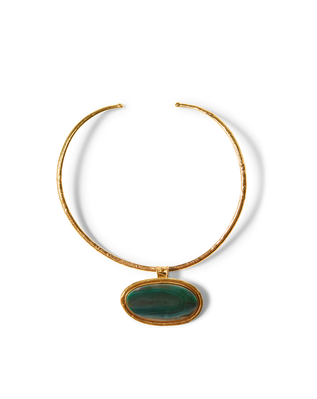 Collier Dakota en agate verte