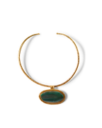 Collier Dakota en agate verte