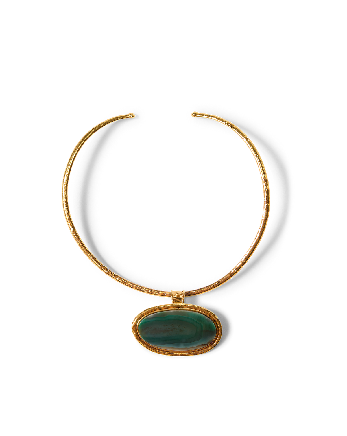 Collier Dakota en agate verte