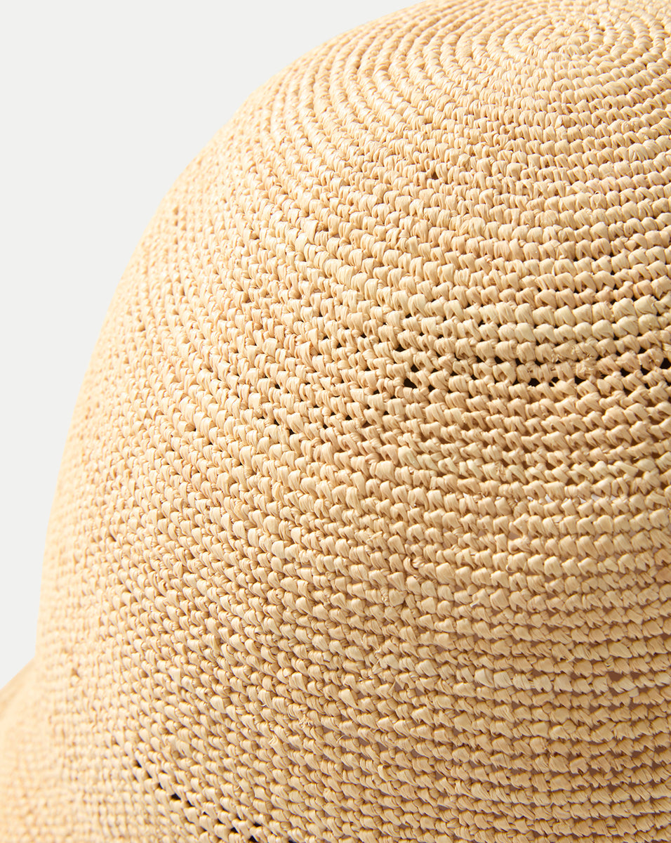 Chapeau cloche en paille Teagan Raffia