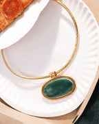 Collier Dakota en agate verte