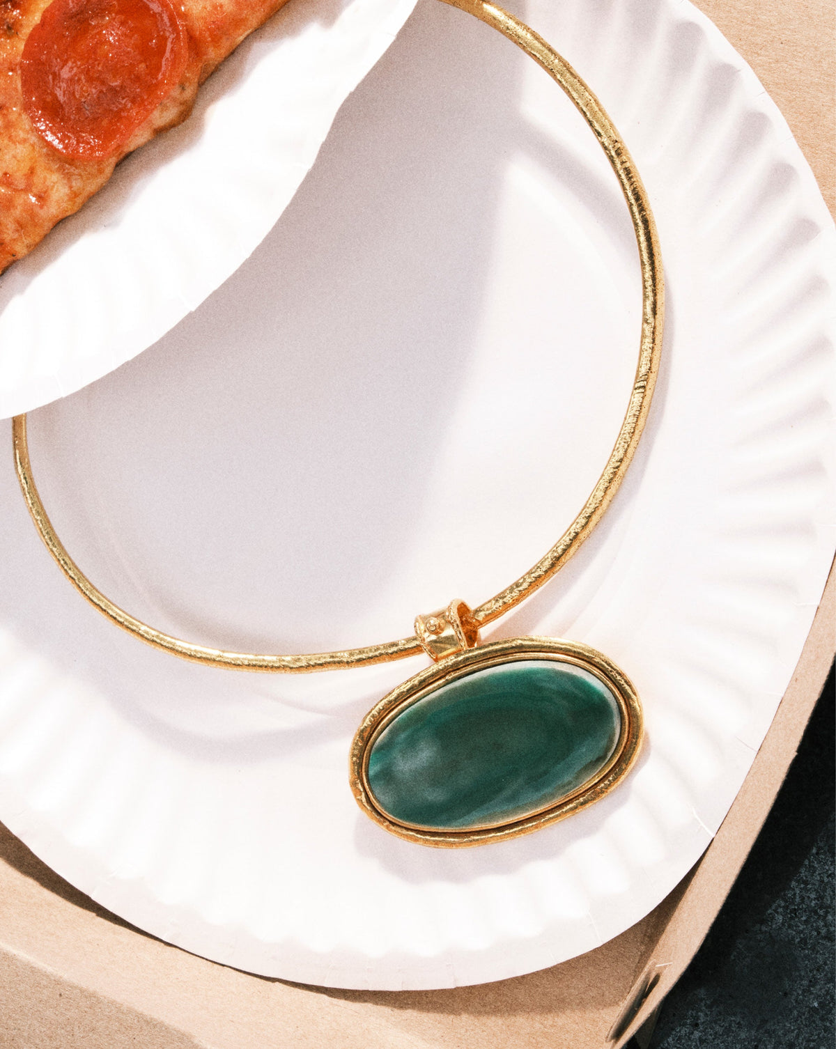 Collier Dakota en agate verte