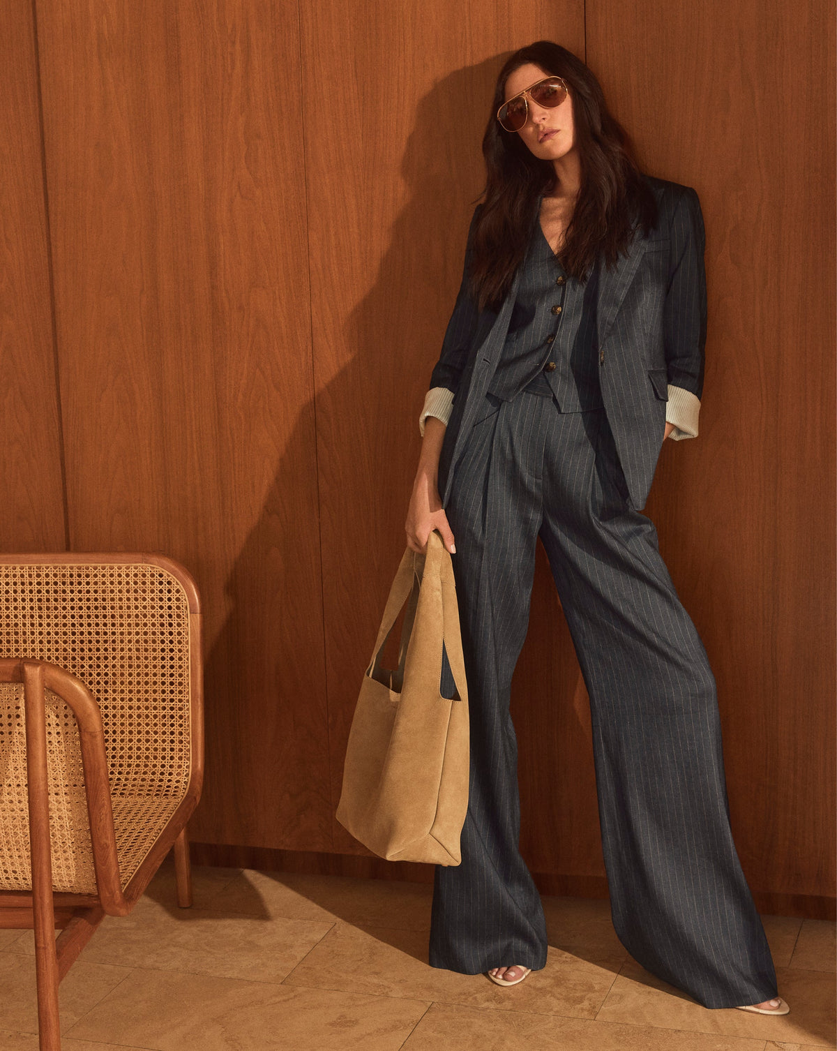 Pantalon Rimini ample à rayures
