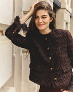 Audrina Metallic Tweed Jacket