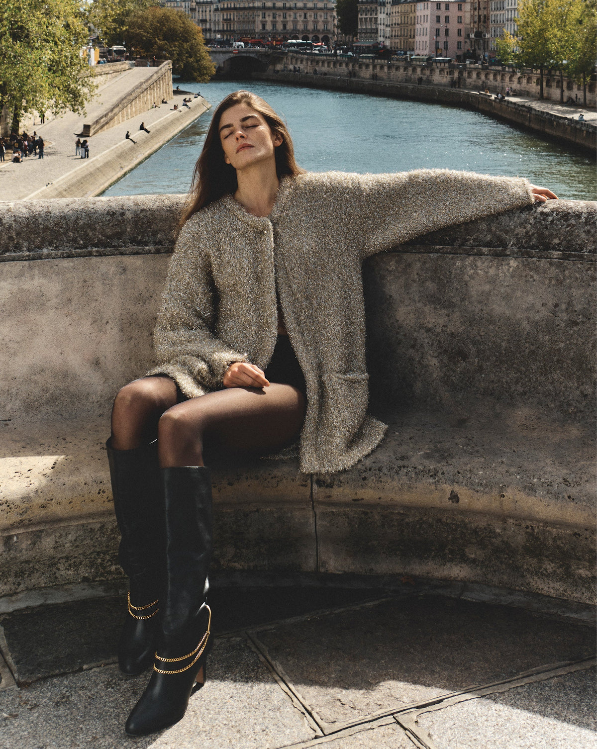 Rozan Metallic Knit Jacket