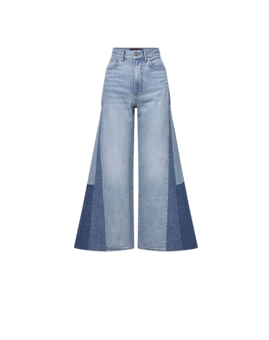 Vicki Patchwork Wide-Leg Jean
