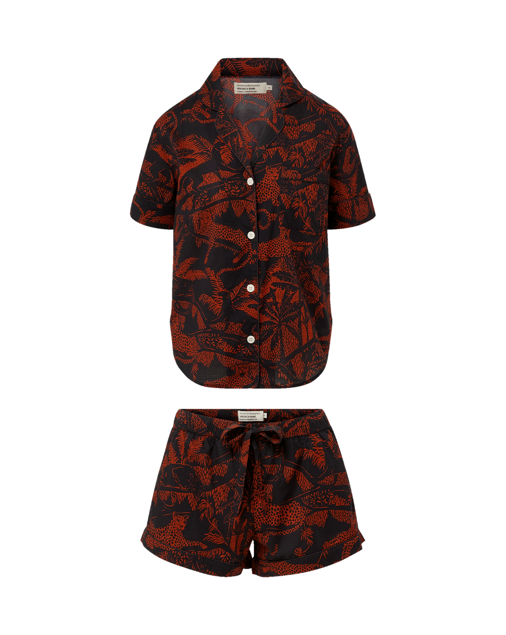 Ensemble de pyjama en coton à manches courtes