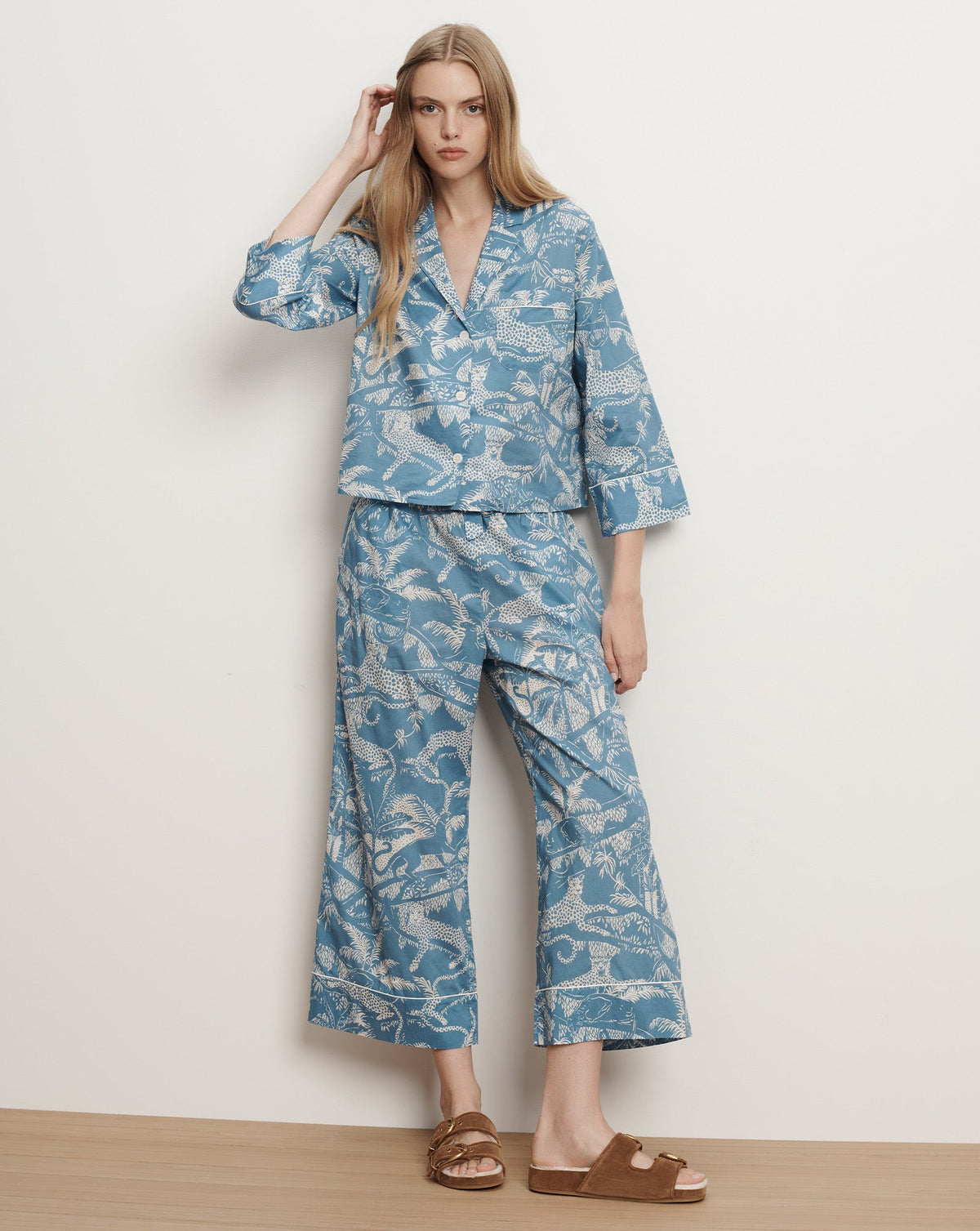 Long-Sleeve Cotton Pajama Set