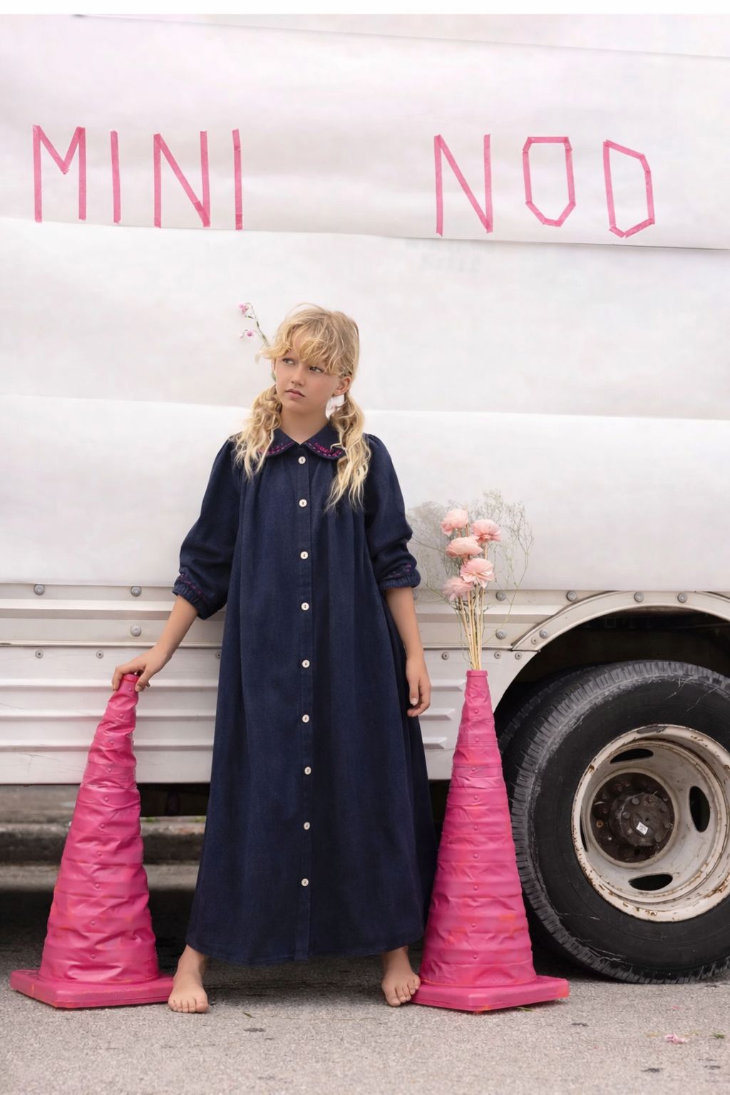 Logo Denim dress