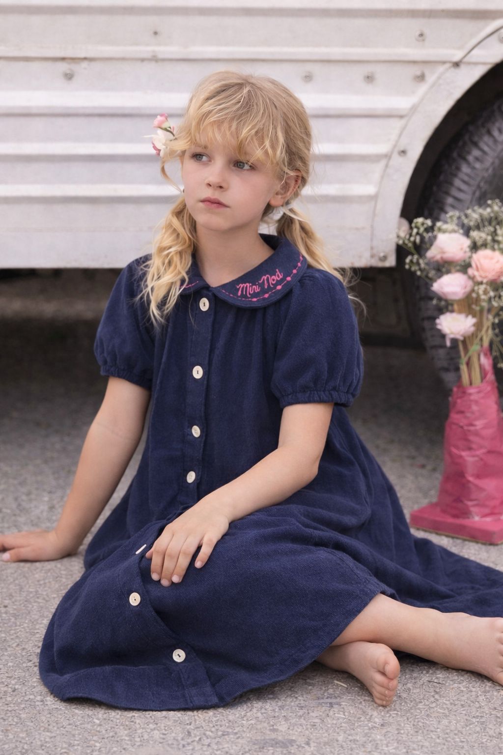 Logo Denim dress