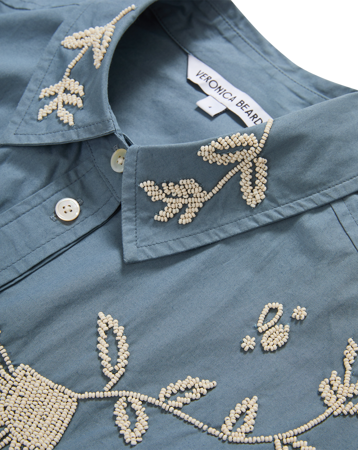 Aderes Beaded Button-Down Shirt