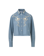 Aderes Beaded Button-Down Shirt - Famous | Online Store