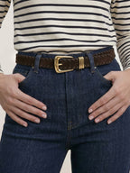 Arch Suede Whipstitch Belt