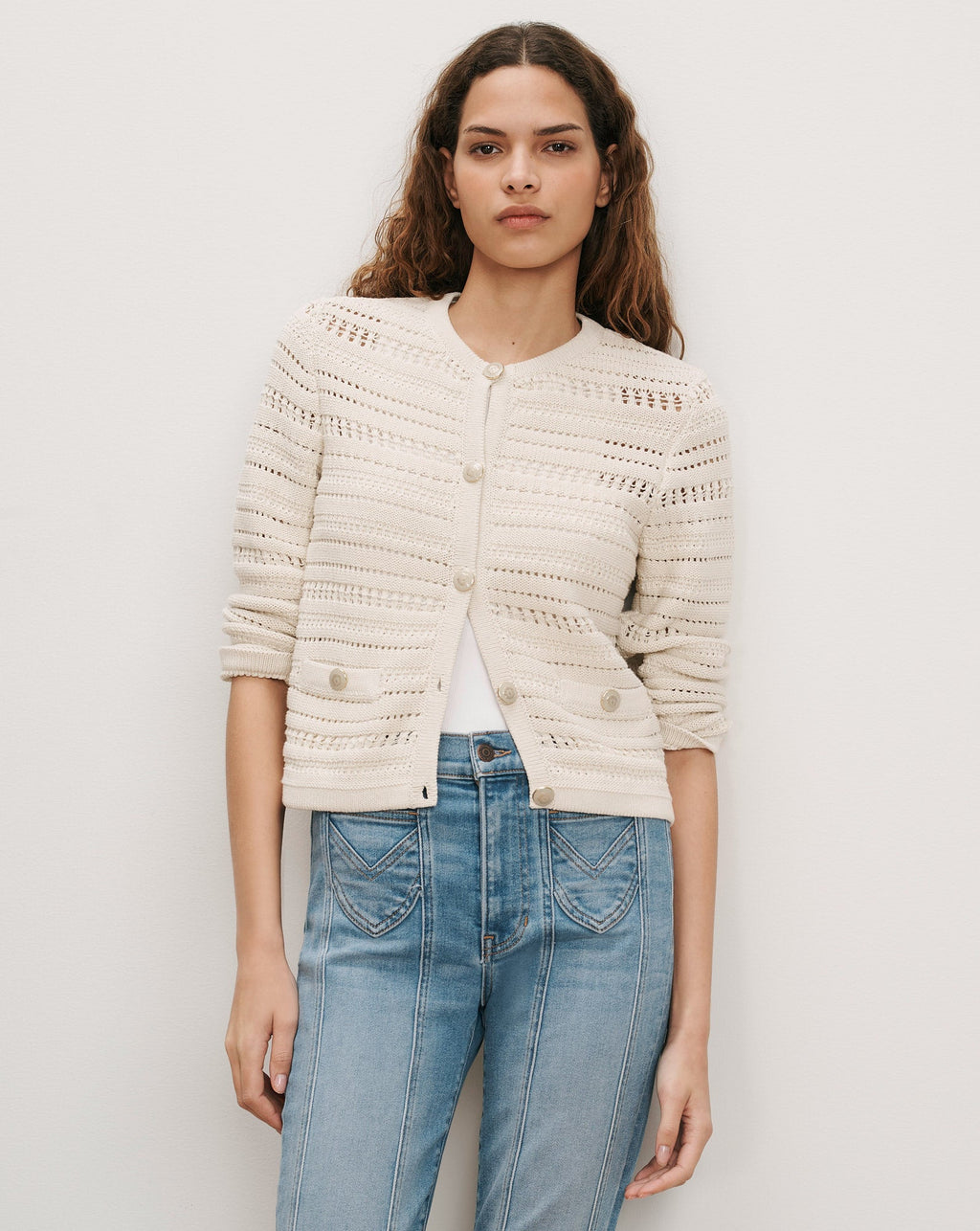Cardigan en maille ajourée Bellingham