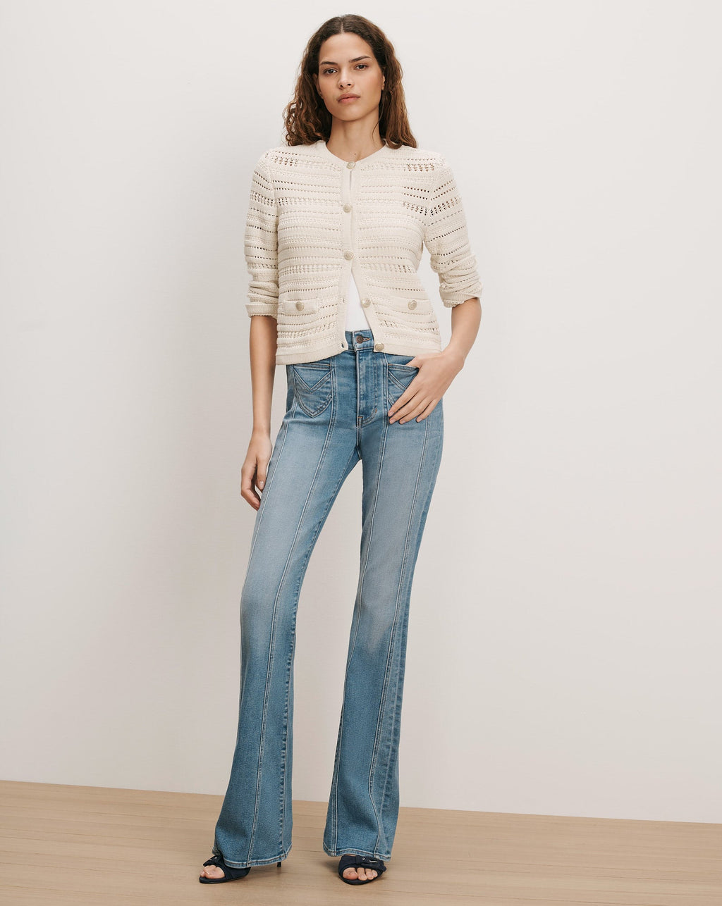 Cardigan en maille ajourée Bellingham