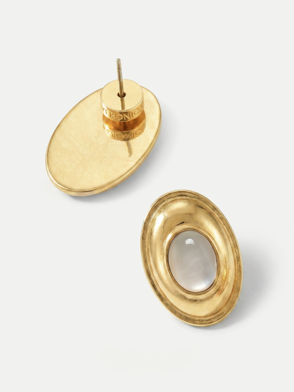 Boucle d'oreille cabochon œil-de-chat
