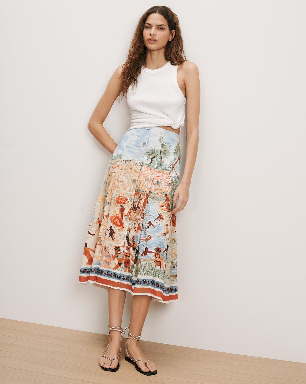 Fynnley Printed Midi Skirt