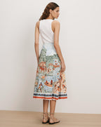 Fynnley Printed Midi Skirt