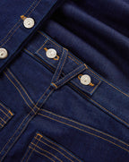 Crosbie Slim Wide-Leg Button-Seam Jean