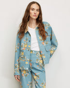 Veste en jean à motif floral Leighton