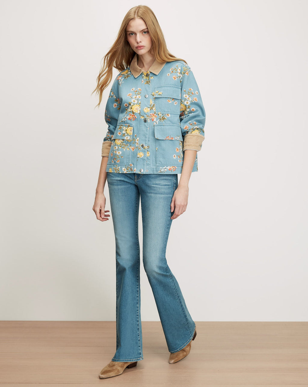 Veste en jean à motif floral Leighton