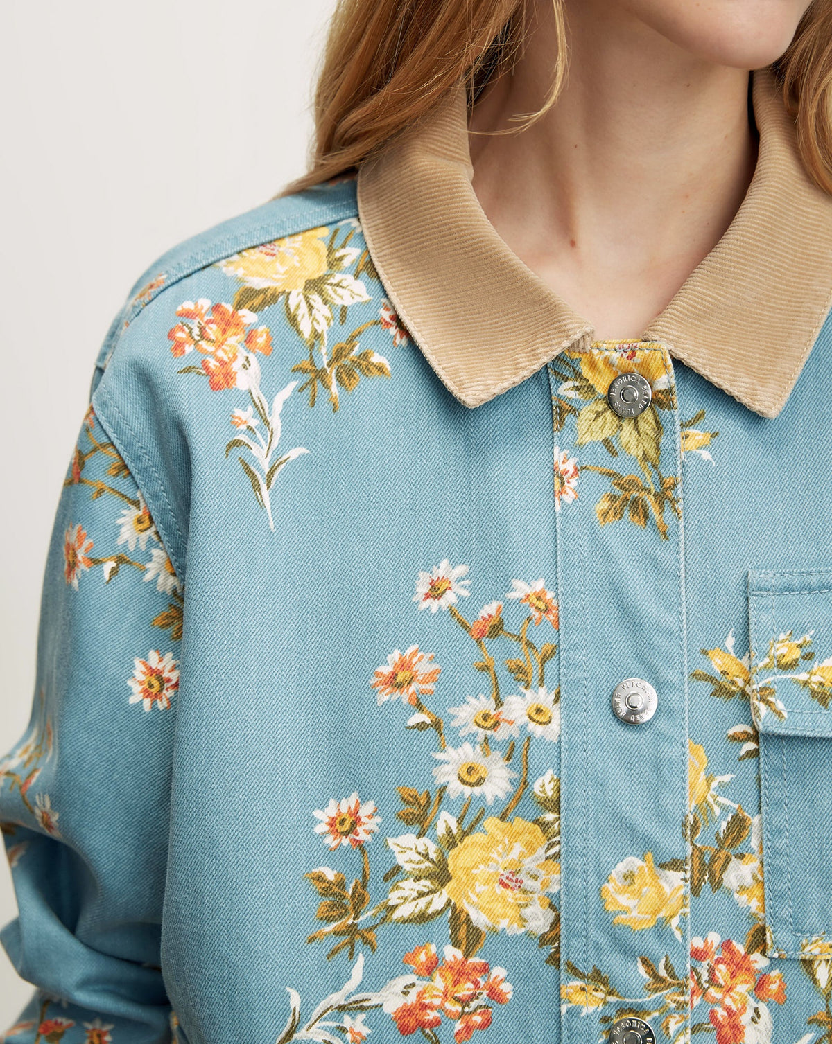 Veste en jean à motif floral Leighton