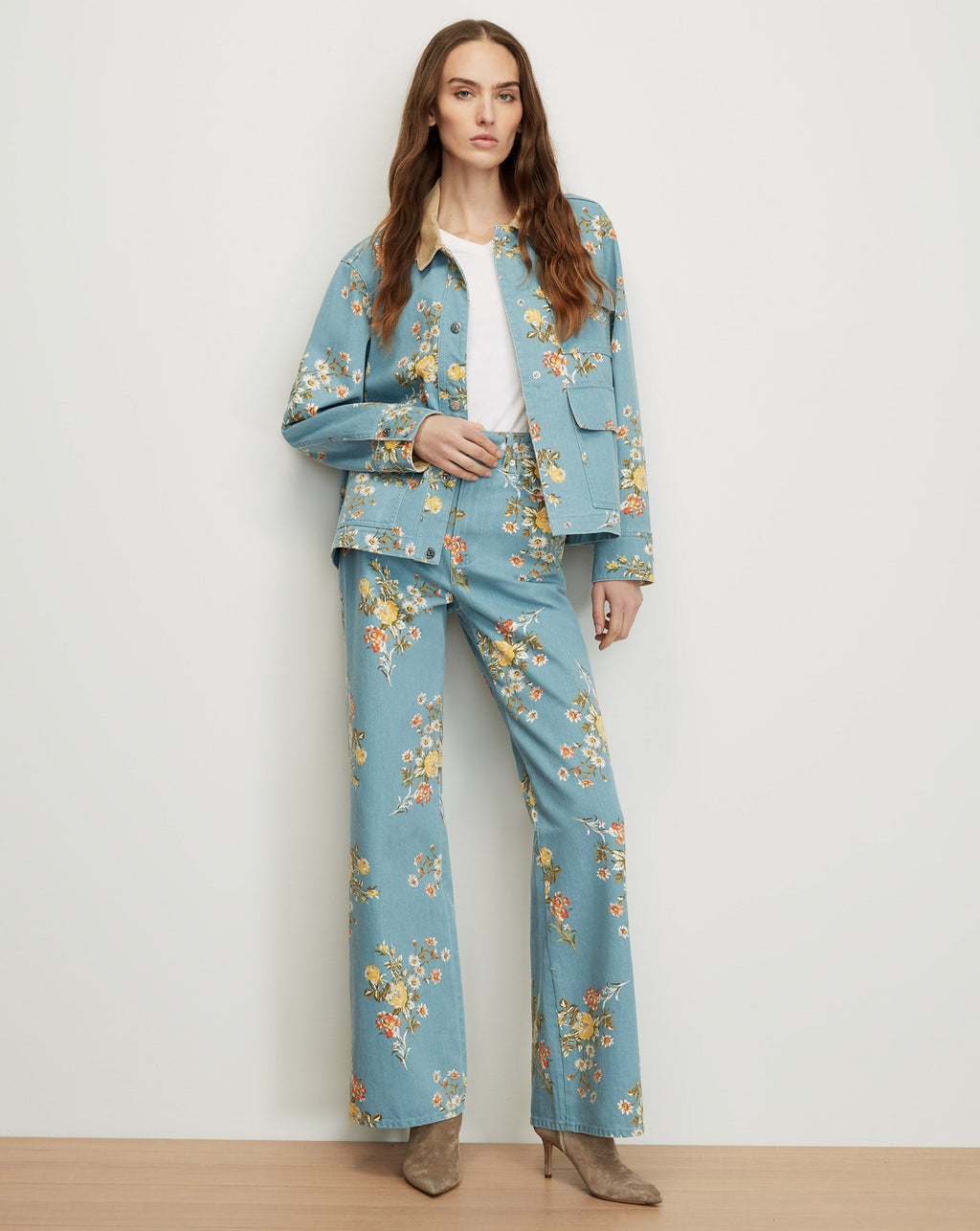 Jean large à motifs floraux Taylor