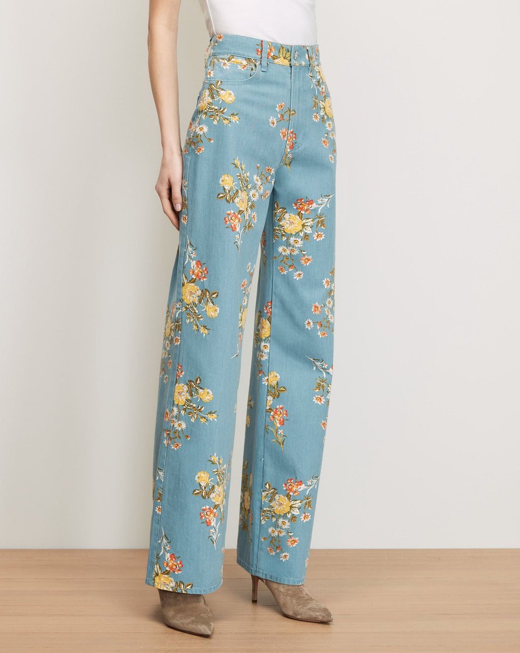 Jean large à motifs floraux Taylor