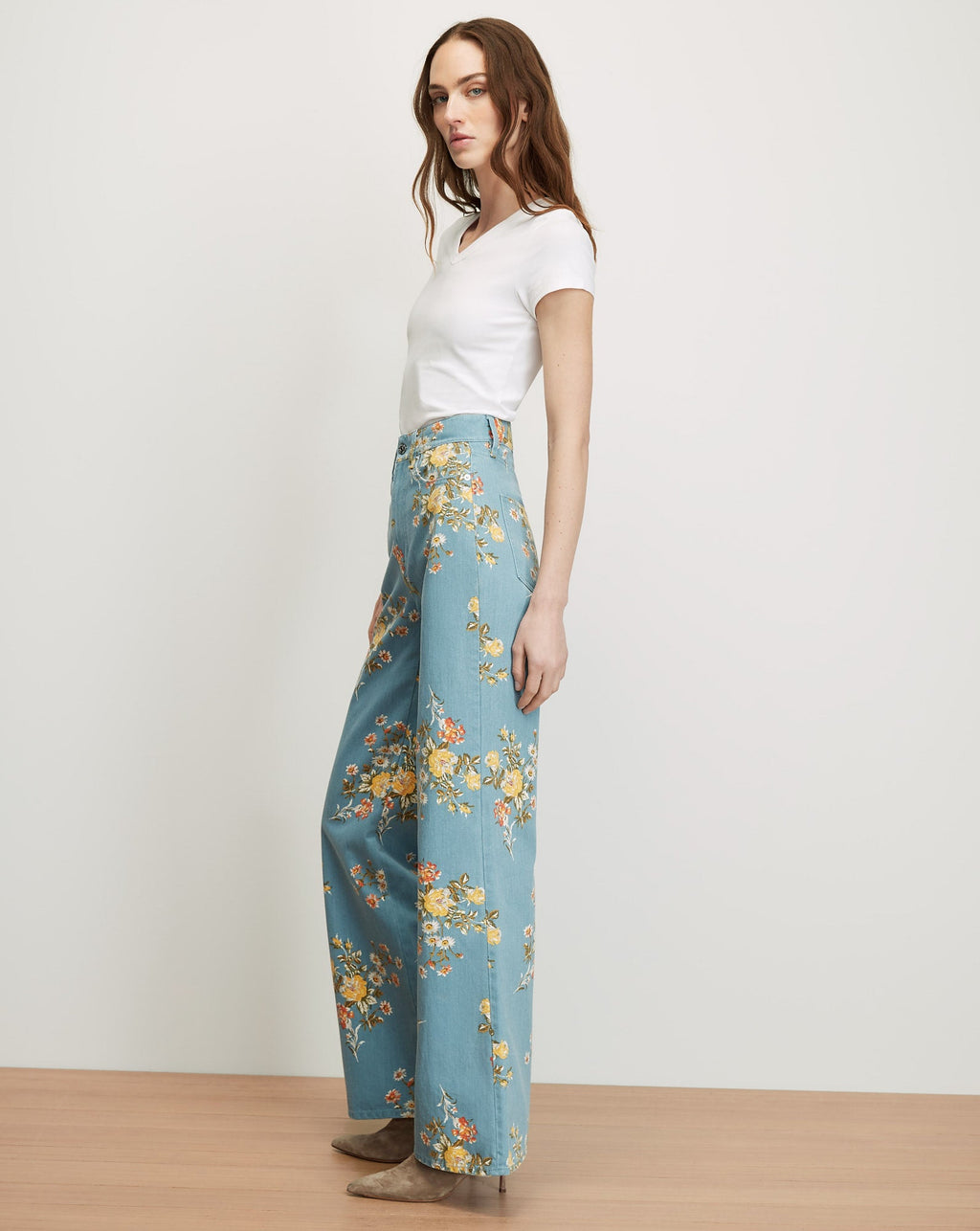 Jean large à motifs floraux Taylor