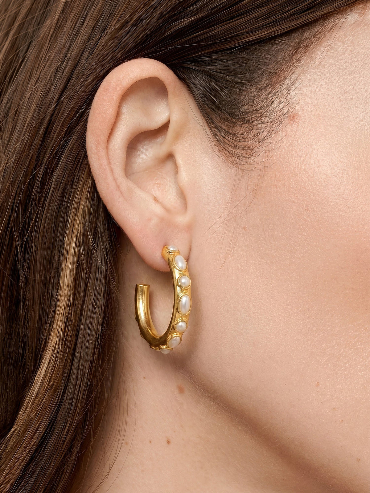 Pearl Hoop Earring