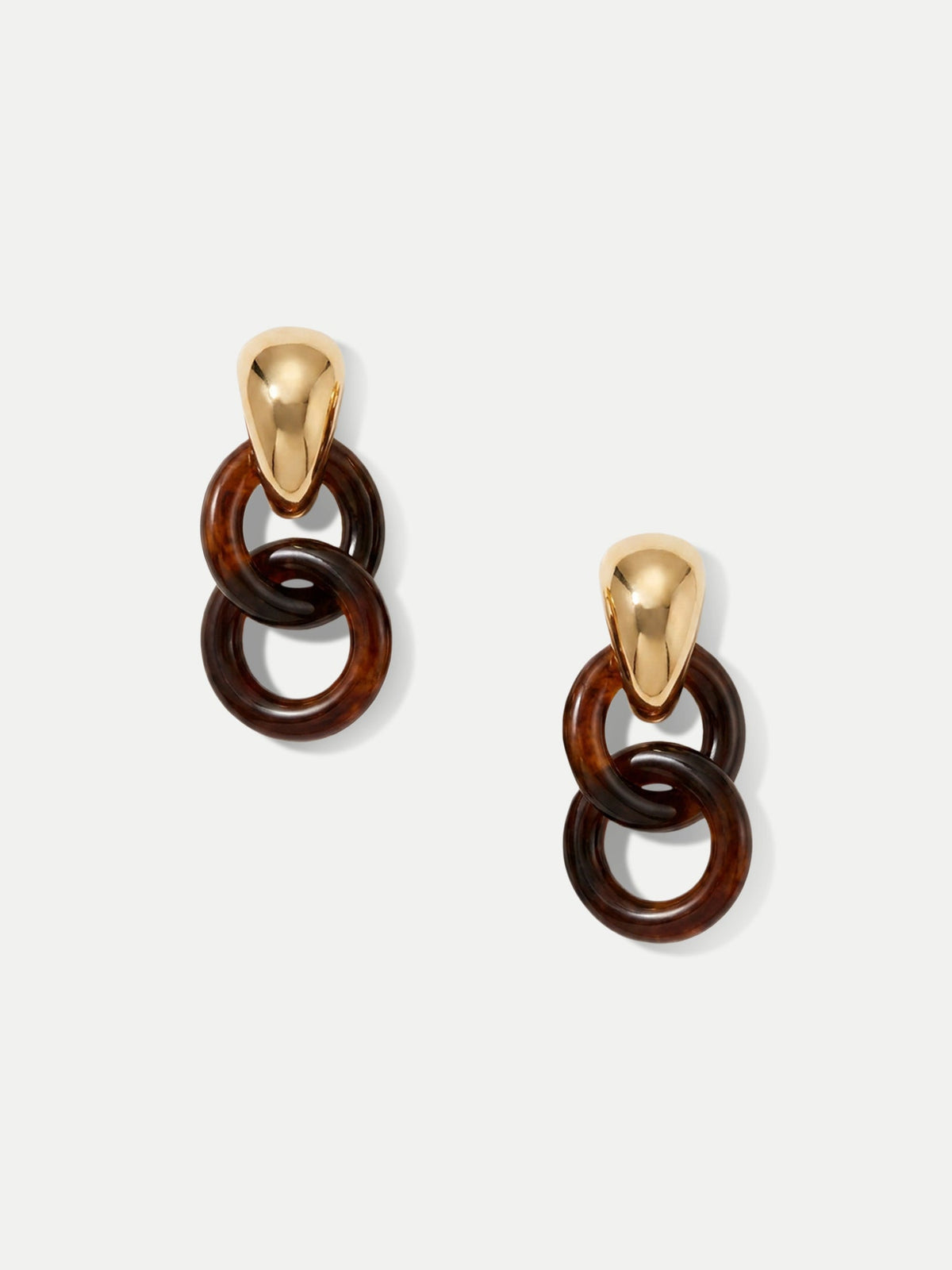 Resin Link Drop Hoop Earring